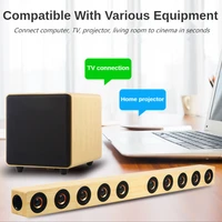 wooden speakers soundbar tv home theater system wireless bluetooth speaker hifi stereo 3d surround subwoofer with remote control