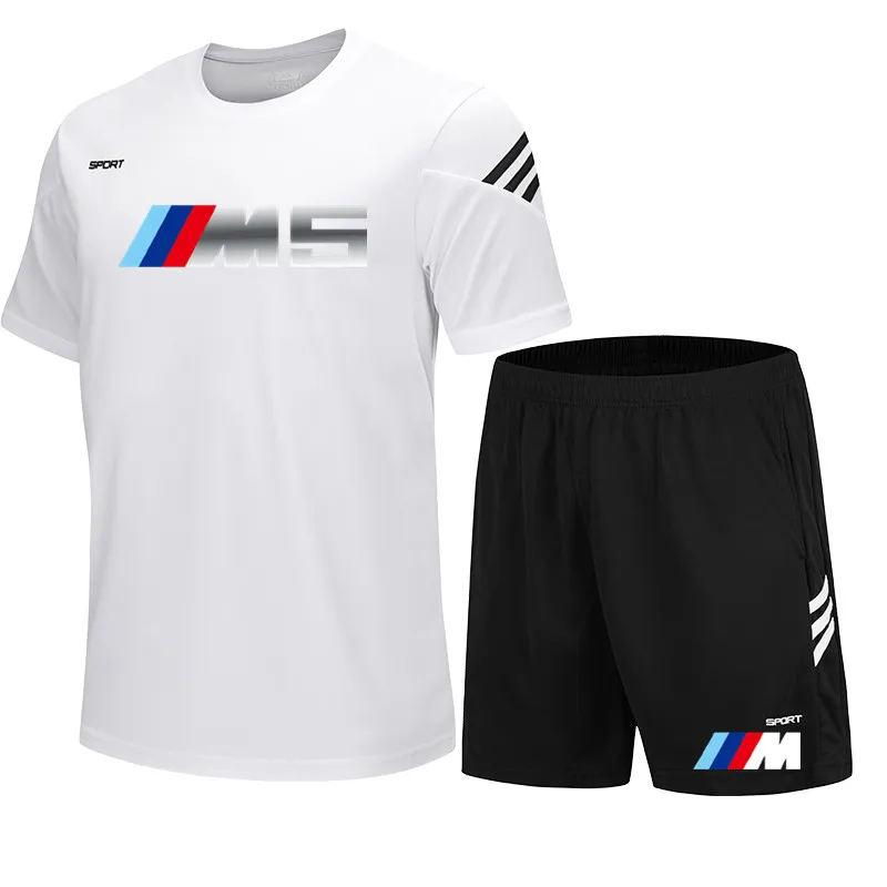 

Men's summer leisure hot sale short sleeve + shorts 2-piece outdoor sports hiking running breathable quick-drying suit