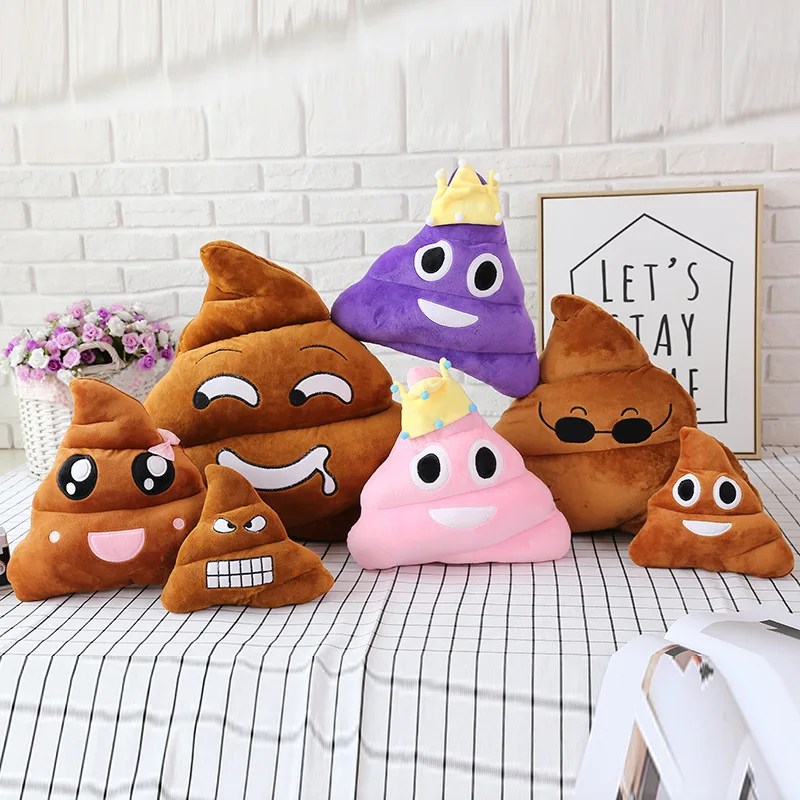 1PC Creative Super Poop Stuffed Plush Toy Funny Cute Face Expression Shit Doll for Children Kids Birthday Christmas Gifts Toy