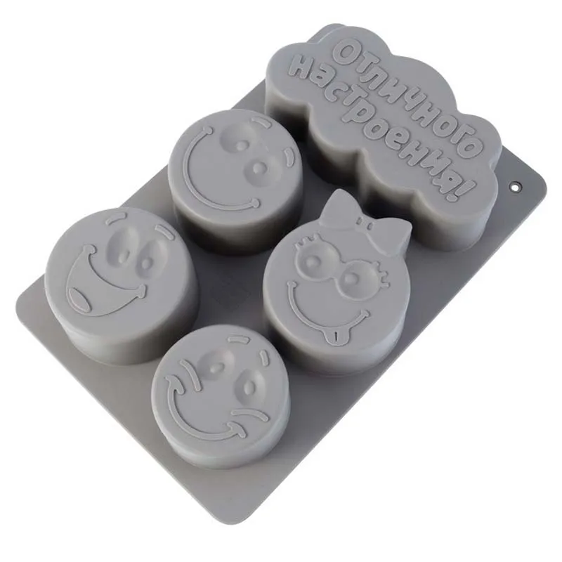 Творческий мультфильм смайлик большая силиконовая форма для выпечки DIY десерт