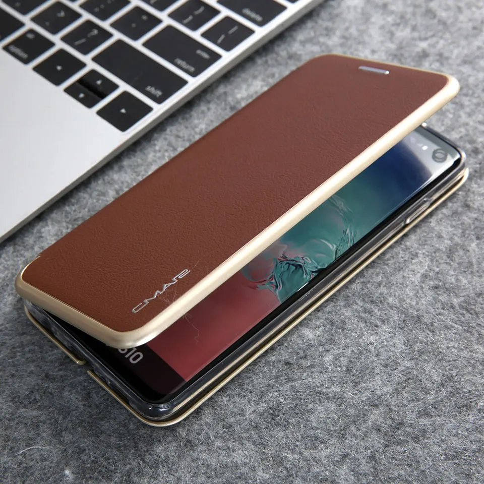 Роскошный кожаный флип-чехол на магните для samsung Galaxy S7 edge S8 S9 S10 Plus слот для карт кошелек чехол для samsung Note8 Note9