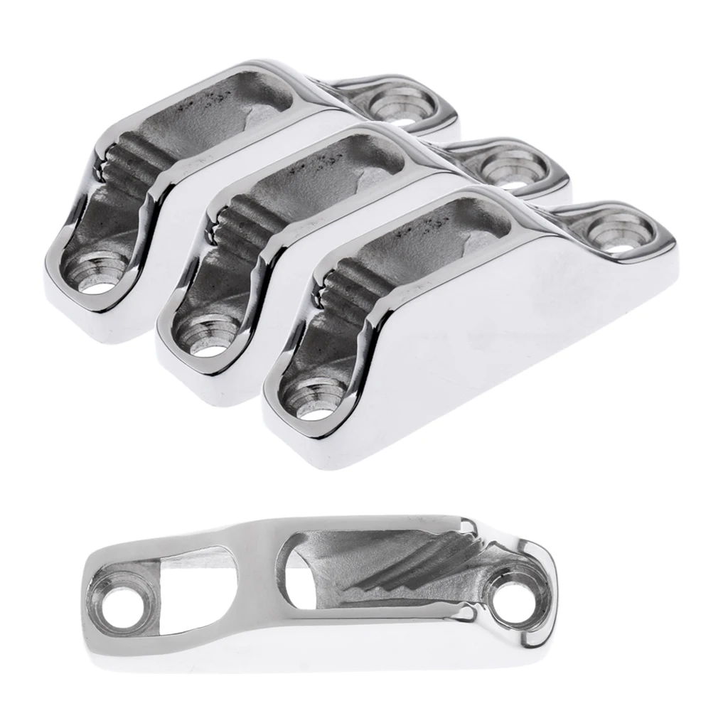 

4 Pcs Marine Boat 316 Stainless Steel 1/8” to 1/4” Rope Junior Fairlead Rope Cleat Boat Accessories Marine
