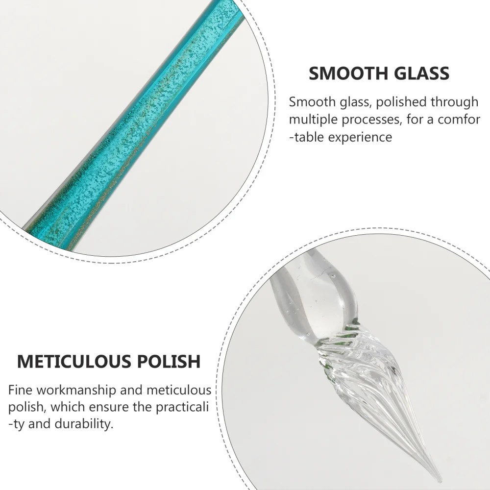 

1 Set Glass Dip Pen Unique Signature Pen Elegant Crystal Dip Sign Gift