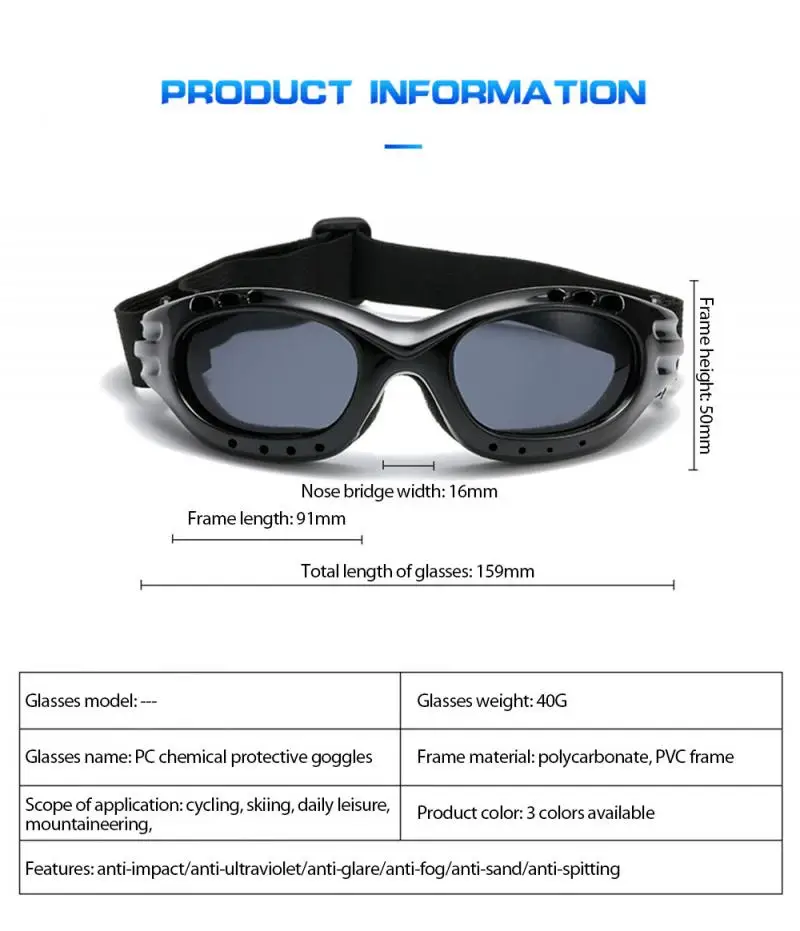 

New Type Glasses Goggles Windproof Mirror Dustproof Splash Proof Windproof Color Film Welding Mirror Slip Motorcycle Goggles