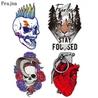 Нашивки с розовым черепом, аппликация, Термотрансферная наклейка для одежды, наклейки в стиле панк с сердцем, Термотрансферная аппликация для одежды, принт