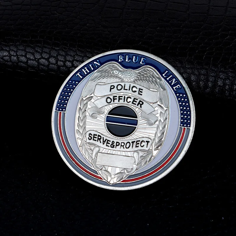 

New Hot Sale Thin Blue Line Lives Matter Police American Commemorative Challenge Coin Gift