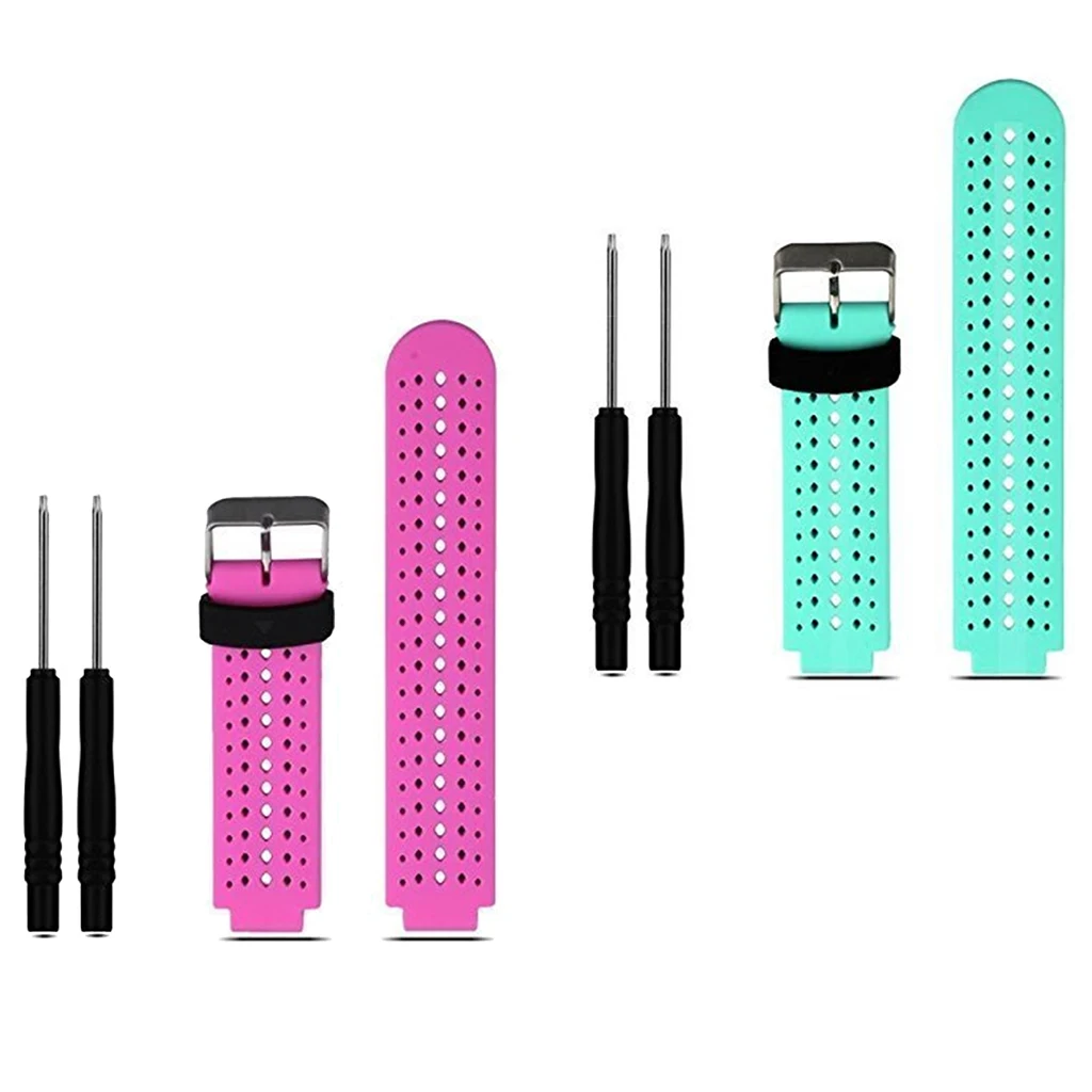 2 шт. ремешок для часов силиконовый сменный Ремешок Garmin Forerunner 220 230 235