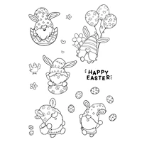 easter ballooneggdwarf clear stamps scrapbooking crafts decorate photo album embossing cards making clear stamps new
