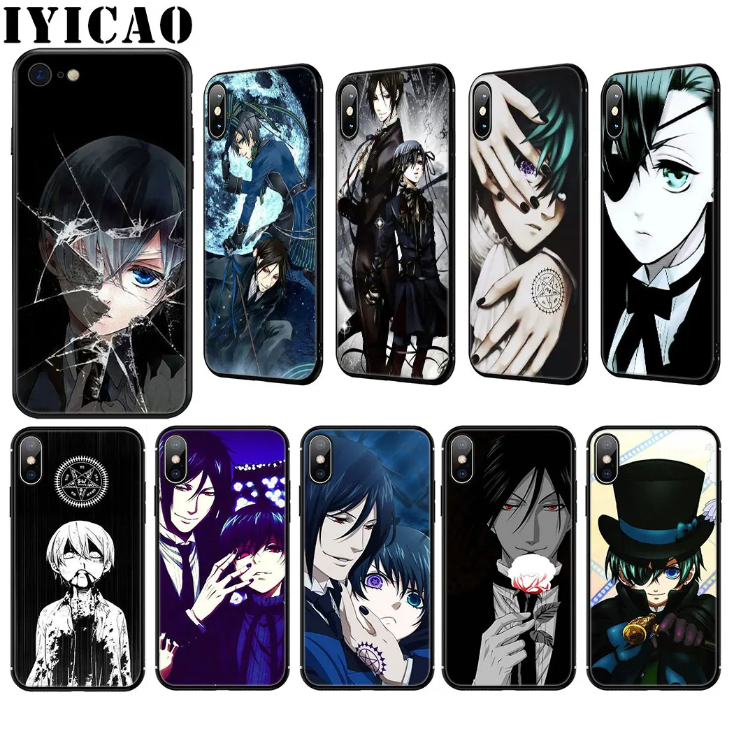 Черный Дворецкий куросицудзи силиконовый мягкий чехол для iPhone 11 Pro Max XR X XS 8 7 6 6S Plus