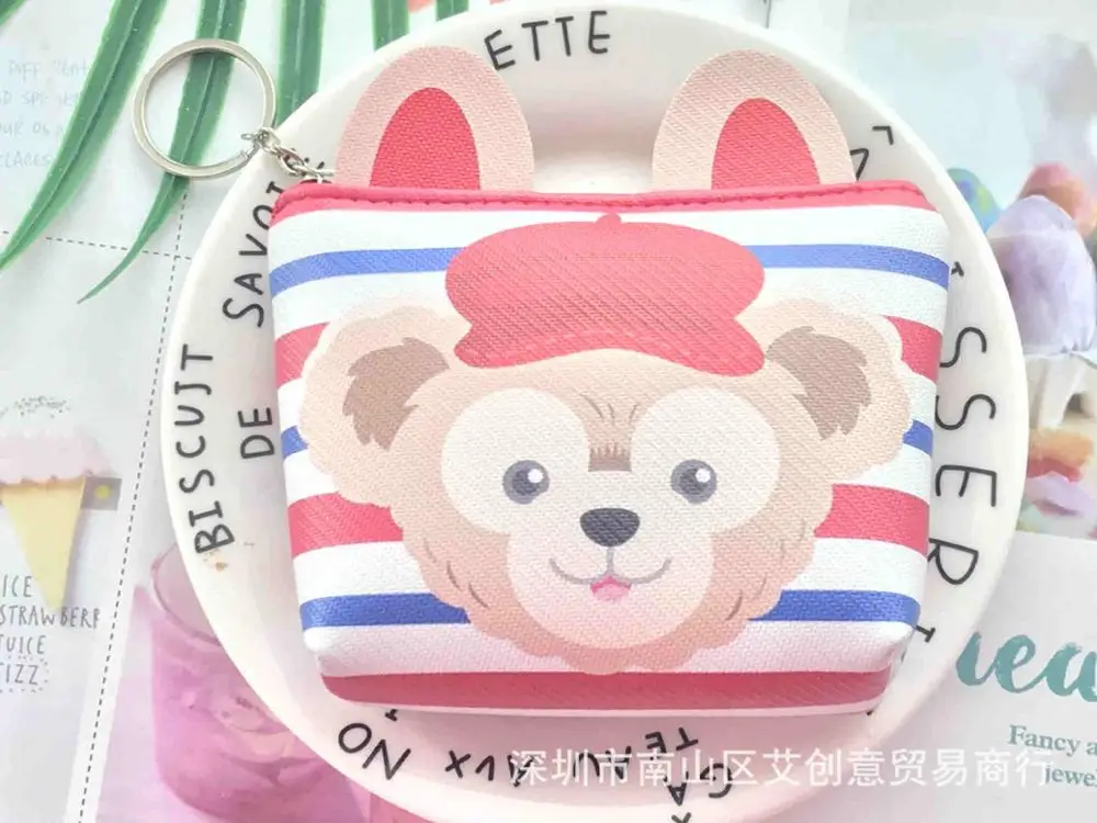 Disney мультфильм портмоне набор для мозаики для хранения ключей монета ПУ кошелек милая сумка Подвеска пакет леди клатч мини кошелек - Цвет: 19
