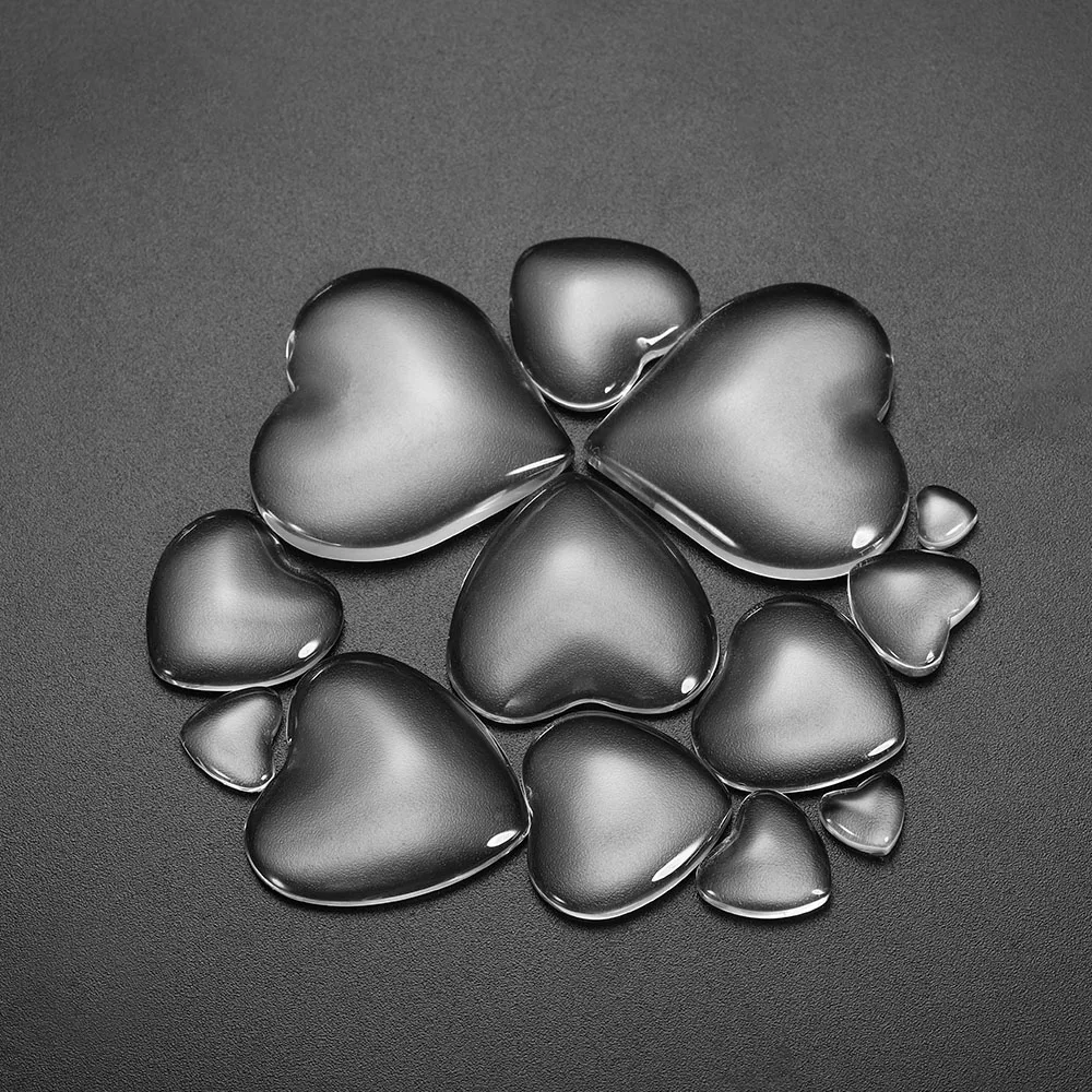 Прозрачный стеклянный кабошон в форме сердца 6-30 мм 10-50 шт./лот | Украшения и