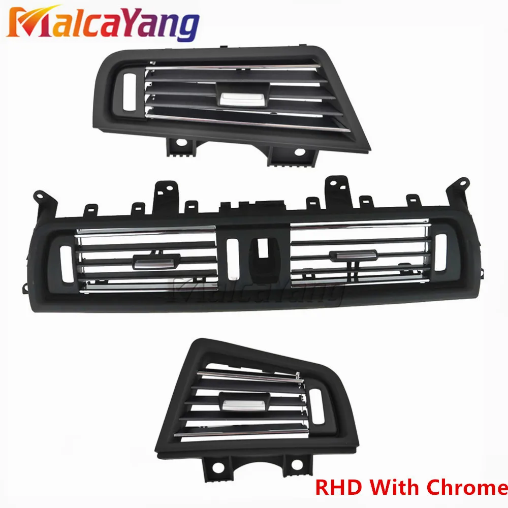 For BMW 5 Series F10 F11 F18 520 523 525 528 530 Right Hand Driver RHD Full Chrome Air Conditioning AC Vent Grille Outlet For BMW 5 Series F10 F11 F18 520 523 525 528 530 Right Hand Driver RHD Full Chrome Air Conditioning AC Vent Grille Outlet