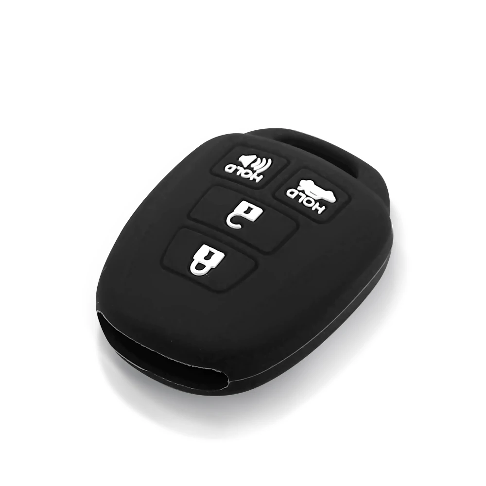 KEYYOU силиконовый чехол для ключей от машины Toyota Camry Corolla RAV4 Vios Prius C Highlander 2012-2016 2017 2018