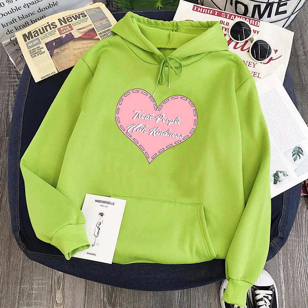 

Treat People with Kindness Sweatshirt Gothic Women Harry Styles Kawaii Hoodie Japanese Fashion 2020 Plus Size Tops Korean