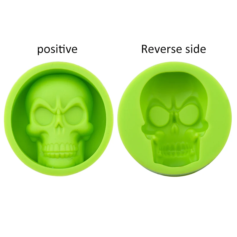 1pcs 3D Three-Dimensional Realistic Fun Skull Mold Halloween Cake Chocolate Fondant Baking Decoration Tool | Дом и сад