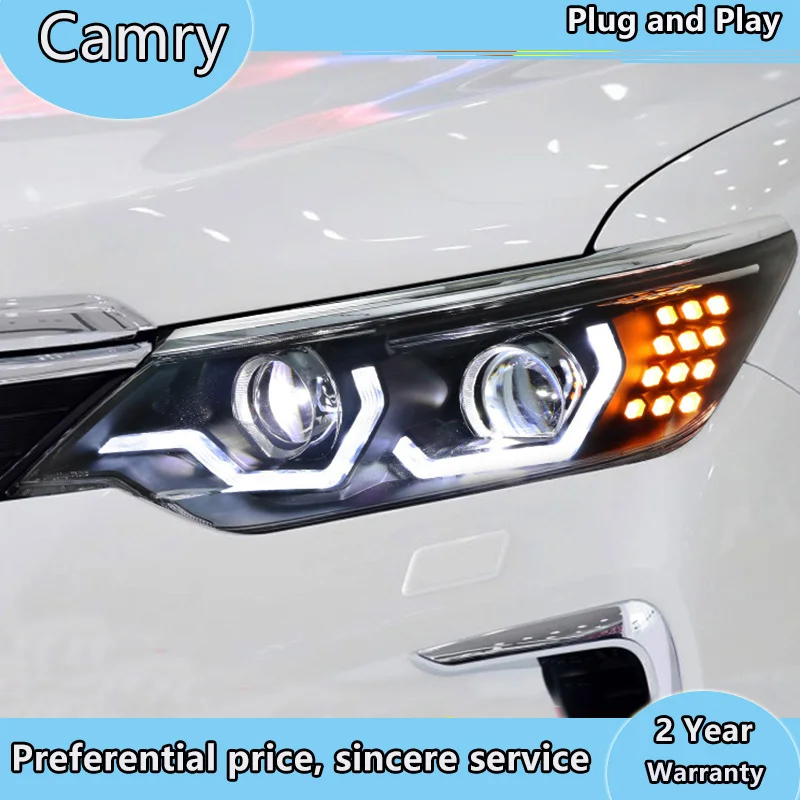 Стайлинг автомобиля для Toyota 2015 2018 Camry фары camry светодиодные DRL h7/d2h hid