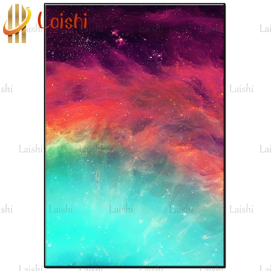

photo custom Colorful Galaxy diamond mosaic diamond rhinestone embroidery painting full drill square round cross stitch decor