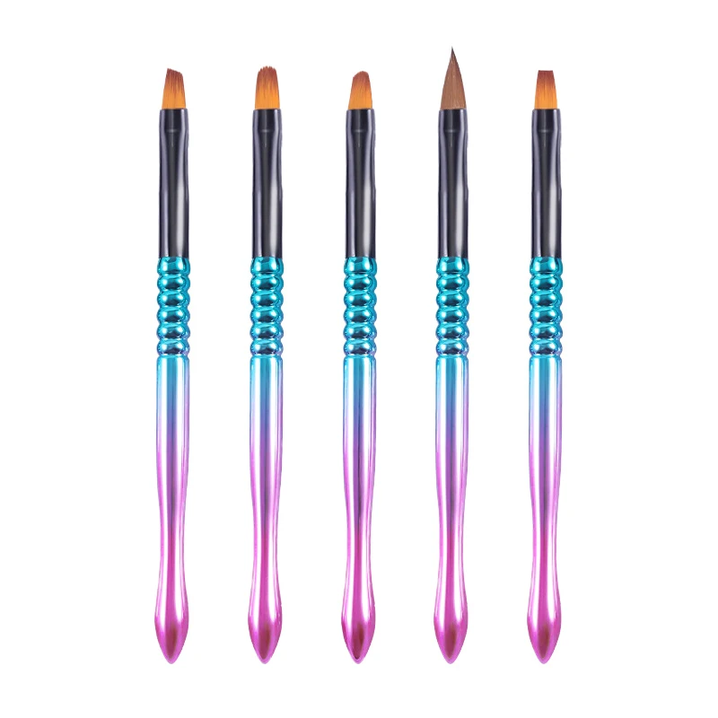 

1/3/6 Pcs Professional Manicure UV Gel Brush Pen Metal Handle Acrylic Liner Nail Art Brush Painting Drawing Tools