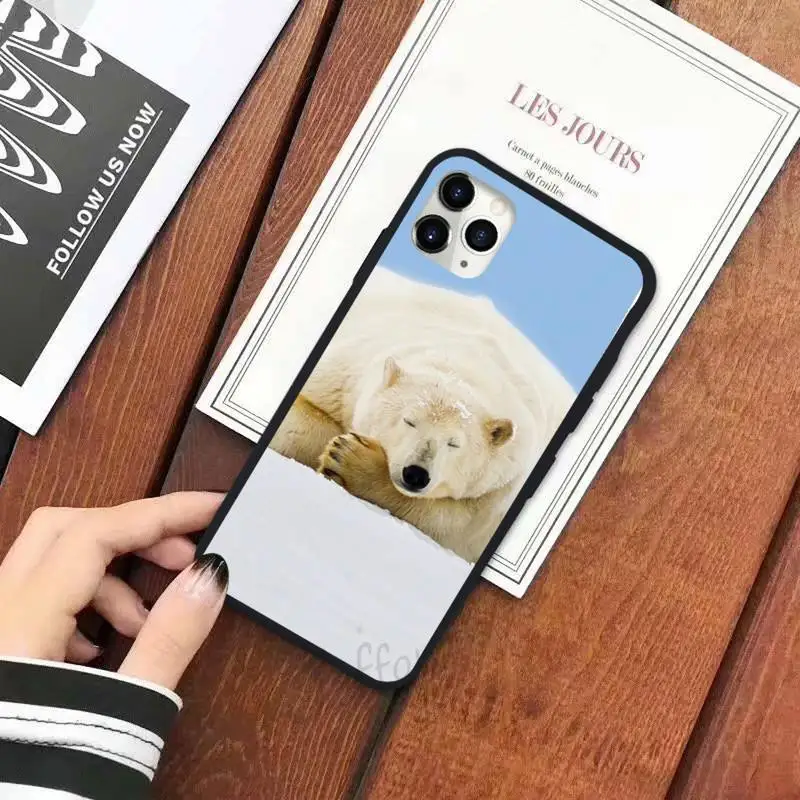 

Polar bear cute animal Phone Case for iPhone 11 12 pro XS MAX 8 7 6 6S Plus X 5S SE 2020 XR
