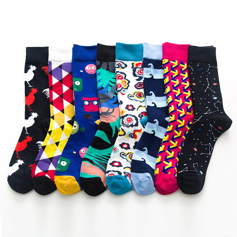 

Chicken 2020 Fashion Style Socks Short Geometry Pattern Funny Cotton Socks Women Winter Warm Men Unisex Happy Socks Female