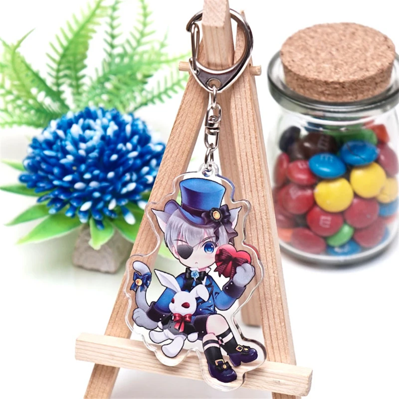 Новый японский мультфильм Черный Дворецкий Аниме Kuroshitsuji подвеска двусторонний