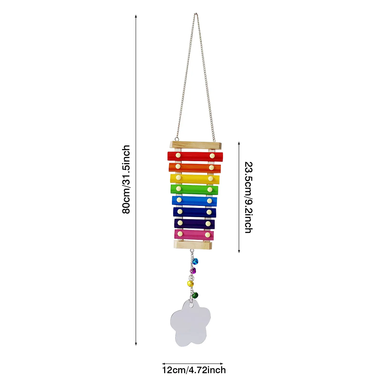

Pet Chicken Wooden Piano Toy Bite Resistant Chick Parrot Funny Colorful Scratching Toy Gnaw Xylophone Percussion Toy