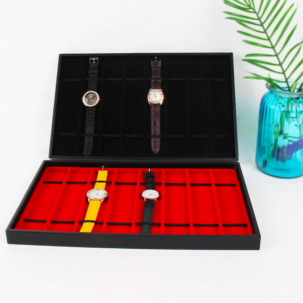 

Prettyia Necklace Watch Display Stand Showcase Shop Jewelry Tray 8-Grid