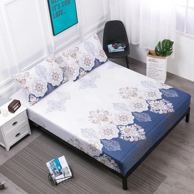 New pattern Waterproof Bed Mattress Cover Watertight Protector Pad Fitted Sheet Separated Water Linens with Elastic |