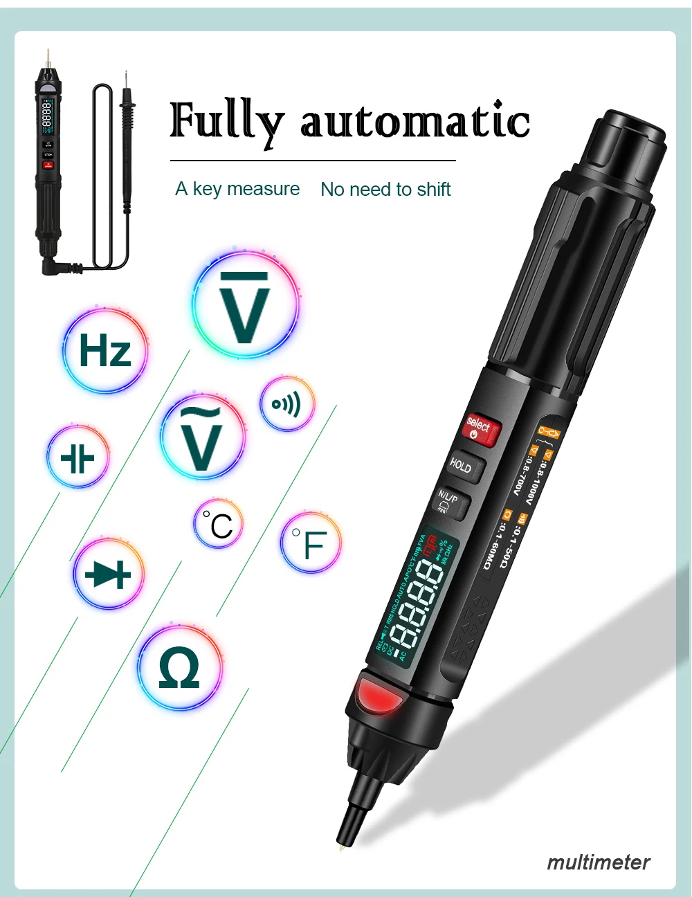 3 In 1 ET8906/ET8908 Pro True RMS Digital Multimeter profesional + Voltage Tester Pen +Phase Sequences Meter Voltmeter | Инструменты