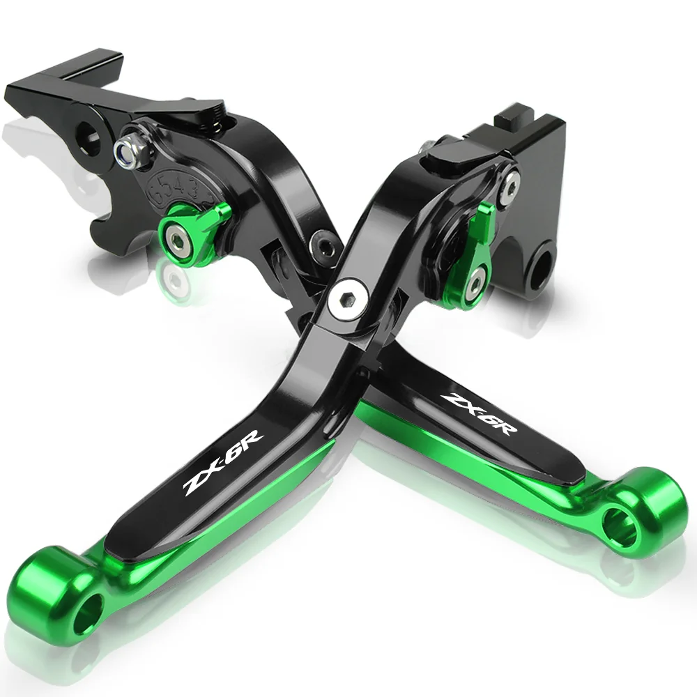 С логотипом zx6r рычаг тормоза мотоцикла CNC регулируемые рычаги тормозной муфты