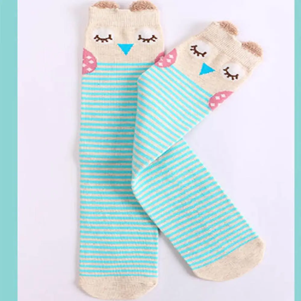 Hilittlekids/Гольфы выше колена хлопковые чулки для девочек с героями мультфильмов, половина ноги Идеальный Теплый подарок - Цвет: A7