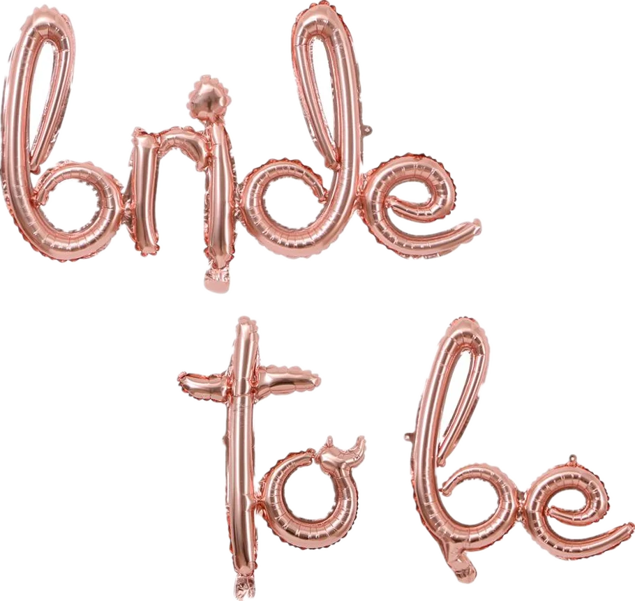 1 Набор из розового золота с надписью &quotBride to be" сценарий кольцо воздушных шаров
