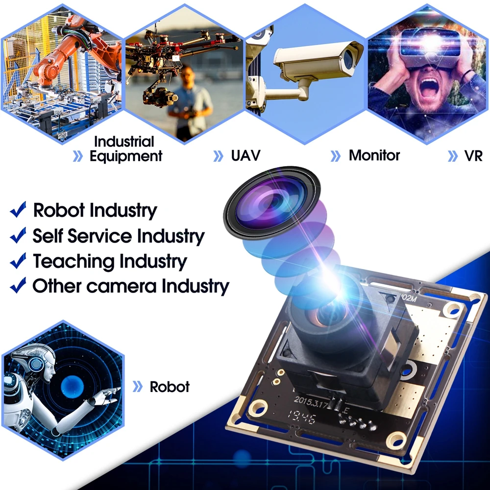 ELP 100 градусов объектив без искажений OV5640 cmos сенсор 5mp USB2.0 Автофокус камера для