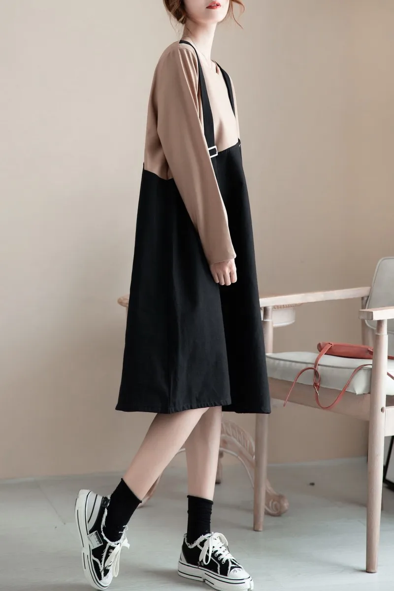 Женское осеннее модное Спортивное платье в стиле пэчворк 2020 Повседневная