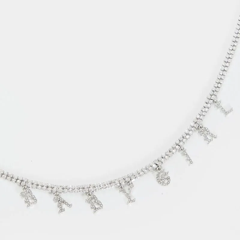 Цепочка-чокер Женская двухслойная с кристаллами | Украшения и аксессуары