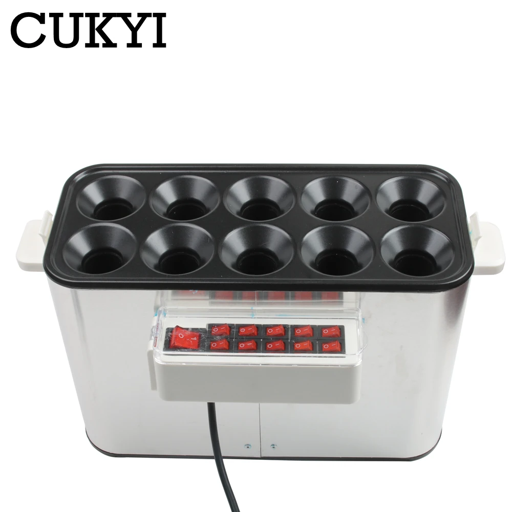 CUKYI 10 трубок коммерческая машина для яиц колбасы 220 В автоматическая