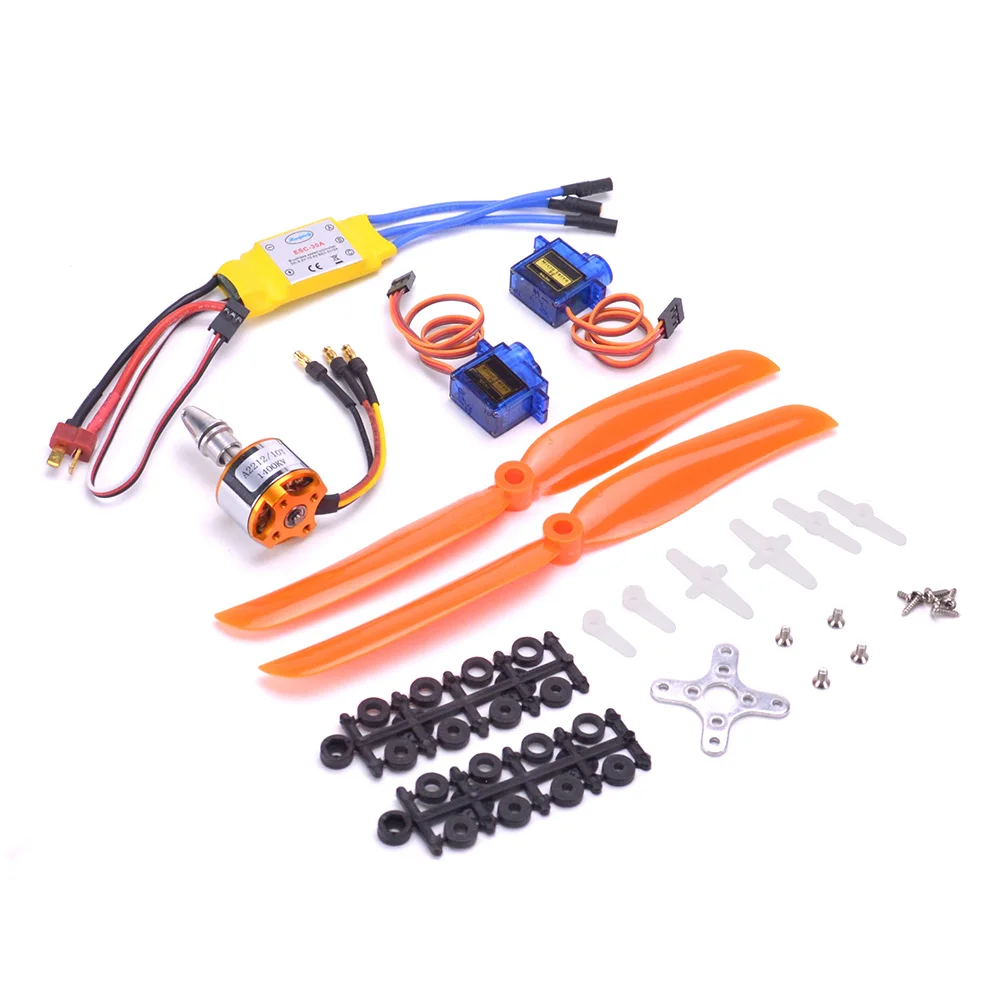 

A2212 2212 1400KV Brushless Motor 30A ESC Motor SG90 9G Micro Servo 8060 Propeller for RC Fixed Wing Plane Helicopter