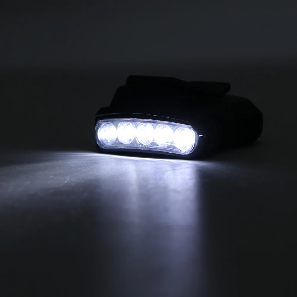 5 светодиодный налобный фонарь Кепки светильник 90 градусов поворотный зажим на