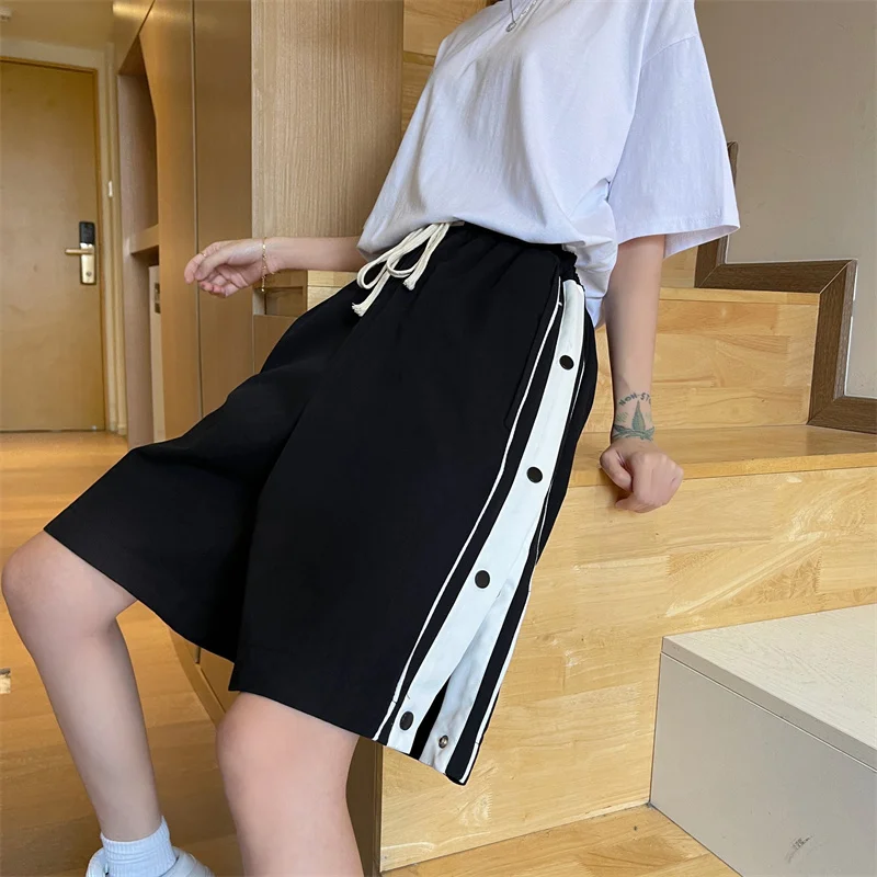 

Real Shot Shorts Women's Summer Loose High Waist Slimming Wide Leg Shipping