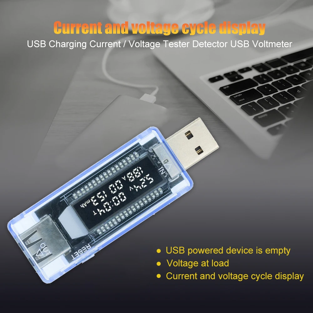 

Digital USB Current Voltage Tester Phone Charger Capacity Power Detect Meter Charging Voltmeter Ammeter Detector Monitor