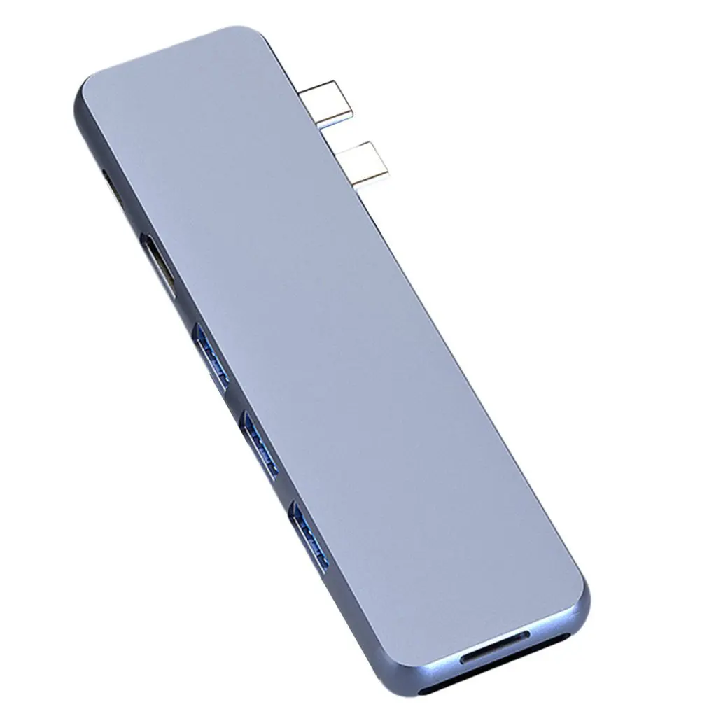 

Док-станция USB C для Macbook Pro, устройство для чтения цифровых TF-карт, двойной HDMI-совместимый PD Мульти USB-концентратор, разветвитель адаптера Type-C