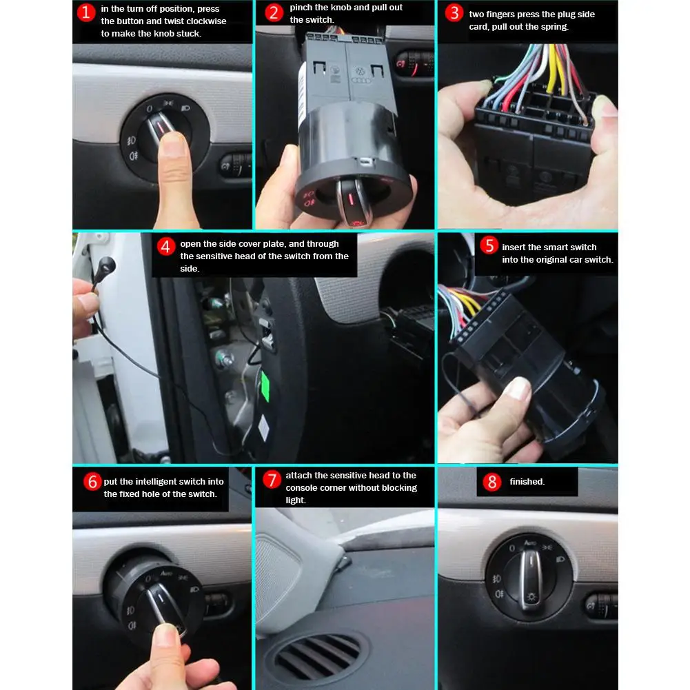 HiMISS многофункциональный автоматический датчик фар + хромированный