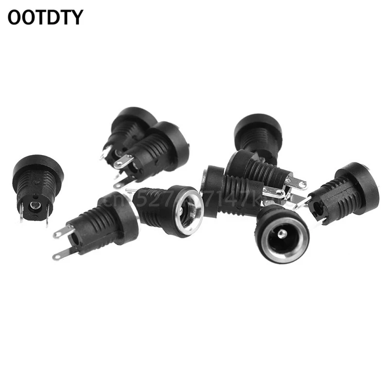 Новый блок питания Женский Джек Панель Крепление Разъем 5 мм 2 1 адаптер 10