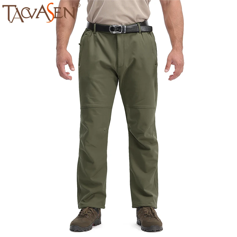 TACVASEN уличные флисовые брюки для мужчин Зимние теплые походные длинные свободные