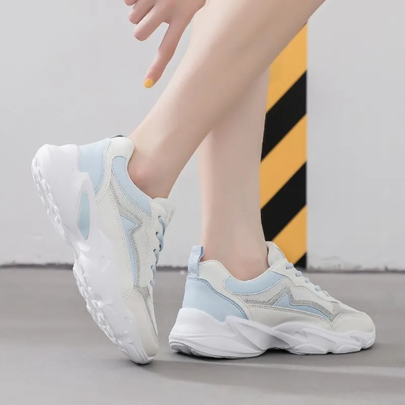 

New Spring Summer Hot Sale Women Laser mesh stitching Sneakers Fashion Thick Bottom Casual Comfortable Zapatos De Mujer K19-96