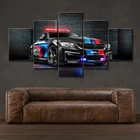 Настенная живопись на холсте, рама с HD-принтом, модульный постер для гостиной, 5 шт., черный спортивный автомобиль BMW M4, картины для украшения дома