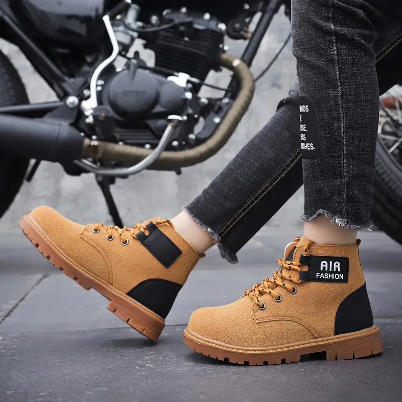 Детские ботинки-мартинсы для мальчиков и девочек теплые кожаные ботинки модные в