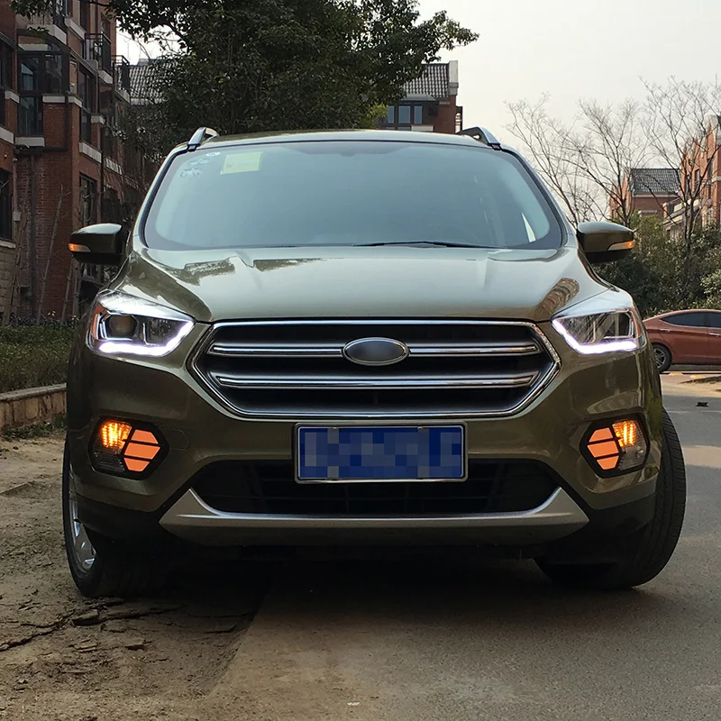 

LED Daylights For Ford Escape Kuga 2016 2017 2018 2019 Turn Yellow Signal Car Headlight Daytime Running Light DRL Auto Fog Lamp