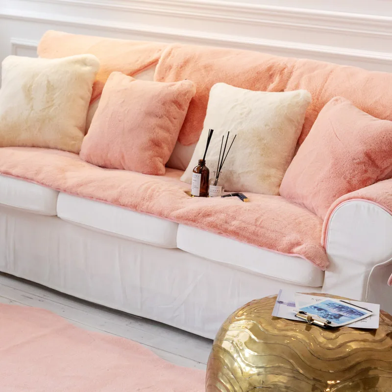 Чехол для дивана из плотной плюшевой ткани нескользящий чехол в европейском