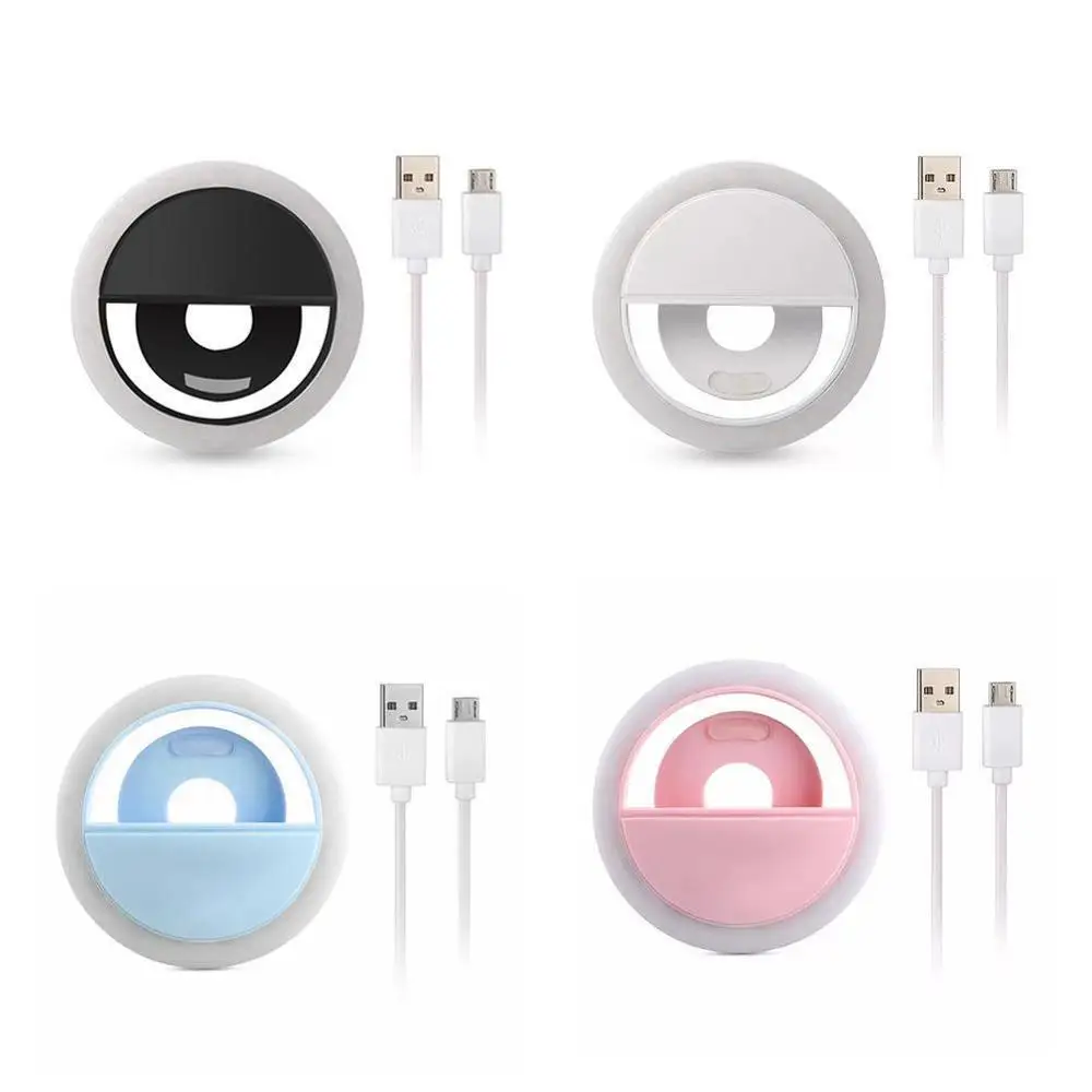

Portable Phone Selfie Lamp USB Selfie Led Ring Light Ring Phone Light Luminous Photography New Clip Light Ring B3C0